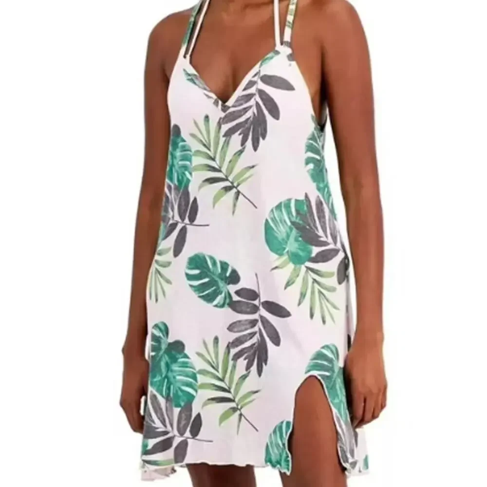 NWT Miken Swim Juniors Small Printed Cover-Up Dress Fairy Tale/Lush Meadow